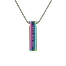 Raku Cylinder with Paws Pendant Pet Cremation Jewelry - Personalized