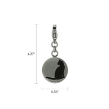 Silhouette Cat Pendant Pet Cremation Jewelry - Dimensions