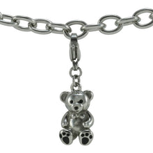 Teddy Bear Stainless Steel Cremation Charm - Artistic