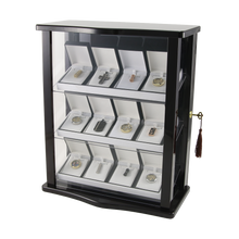 Lockable Jewelry Cherry High-Gloss Cremation Display Case