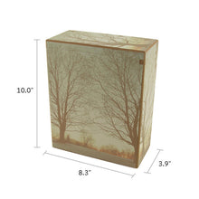 Serenity Tree Landscape MDF Scattering Adult Cremation Urn - Dimensions