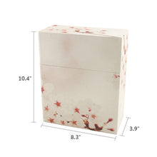 White Hardboard Cherry Blossom Adult Cremation Urn - Dimensions