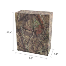 Camouflage Hardboard Mossy Oak Adult Cremation Urn - Dimensions