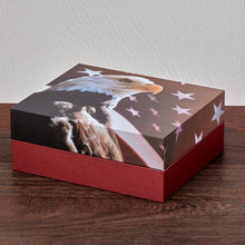 Patriotic Eagle Hardboard Flag Design Adult Cremation Urn - Lifestyle