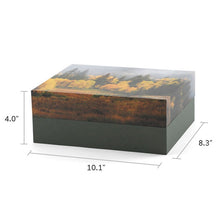 Golden Forest Hardboard Adult Cremation Urn - Dimensions