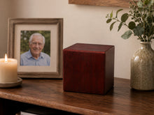 Wooden Cube Cremation Urn