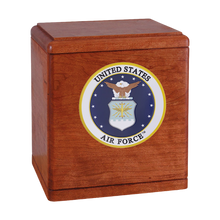 The Military President's Cremation Urn with Air force Medallion