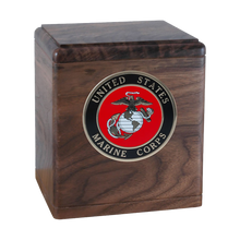 The Military President's Cremation Urn with Marine Corps Medallion