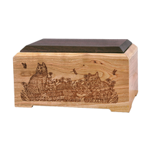 Wooden Cat Lovers Cremation Urn