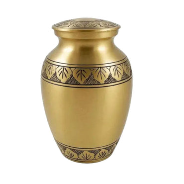 Athena Medium Honey Gold Brass Urn