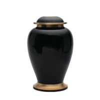 Zenith Ebony Adult Black Brass Urn