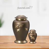 Zenith Sable Adult Russet Brown Brass Urn Set