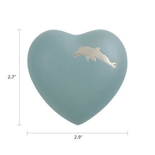 Aero Dolphin Heart Keepsake Urn - Funeral.com, Inc.