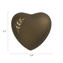 Aero Wheat Heart Keepsake Urn - Funeral.com, Inc.