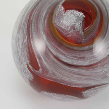 Amber & White Swirl Glass Sphere Keepsake Urn - Funeral.com, Inc.
