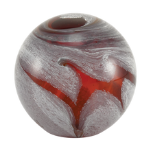 Amber & White Swirl Glass Sphere Keepsake Urn - Funeral.com, Inc.