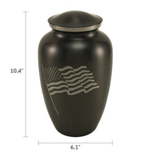 American Patriot Flag Slate Adult Cremation Urn - Funeral.com, Inc.