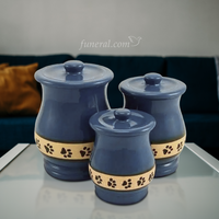 Angelo Blue Pawprint Large Pet Urn Set