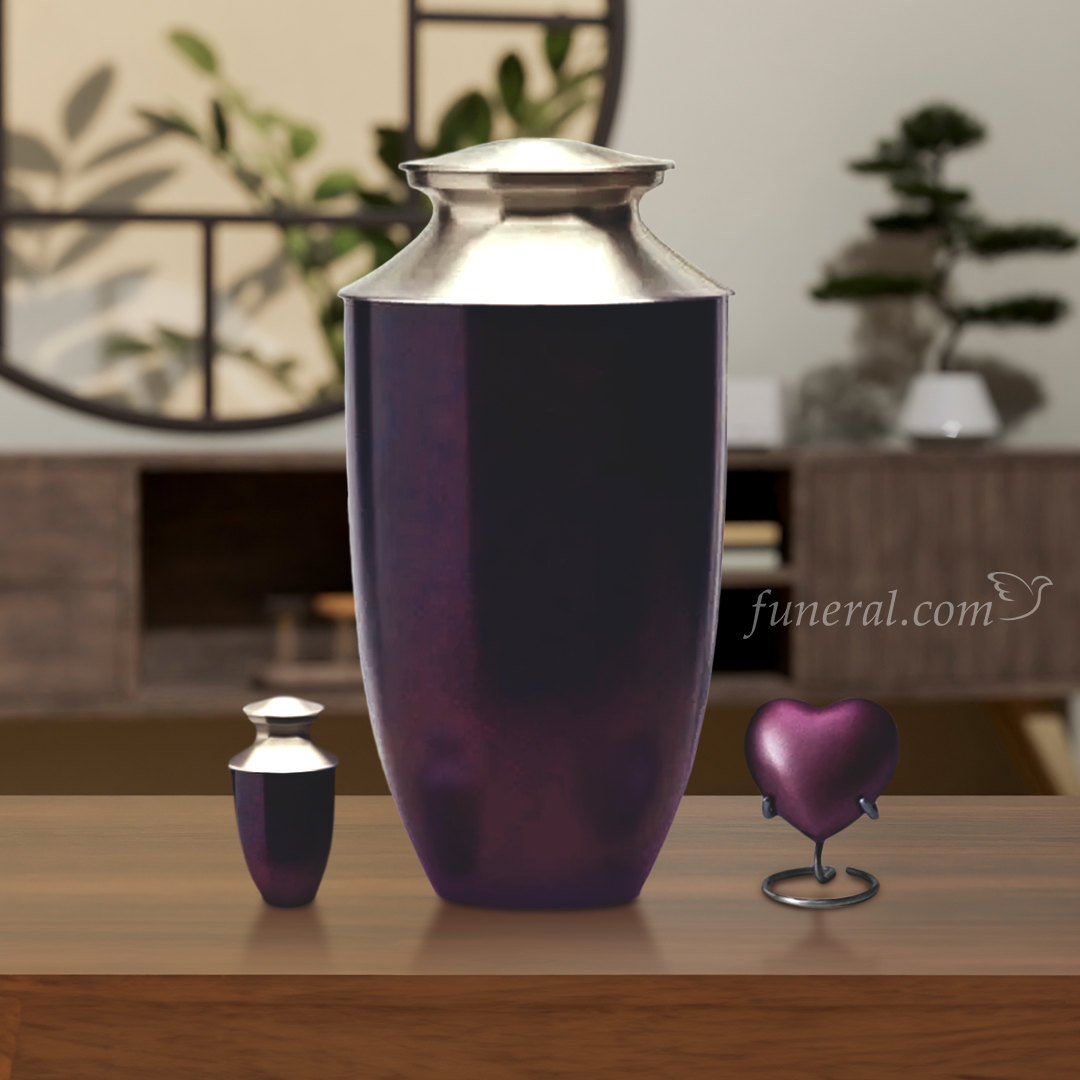 Annie Purple Extra Large Pet Urn Set