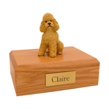 Apricot Poodle, Short Cut Sitting Figurine Pet Cremation Urn - Funeral.com, Inc.