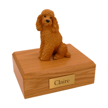 Apricot Poodle, Sitting Figurine Pet Cremation Urn - Funeral.com, Inc.