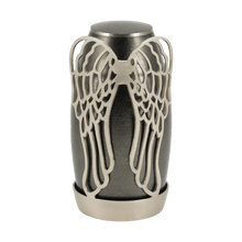 Arabelle Angel Wings Textured Slate Adult Cremation Urn - Funeral.com, Inc.