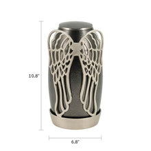 Arabelle Angel Wings Textured Slate Adult Cremation Urn - Funeral.com, Inc.