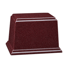 Ark Cultured Granite Cremation Urn for Ashes - Burgundy