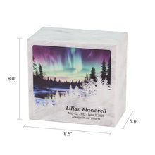 Aurora Borealis Marble Adult Cremation Urn - Funeral.com, Inc.