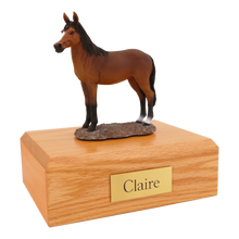 Bay Horse, Standing Figurine Pet Cremation Urn - Funeral.com, Inc.