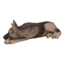 Black and Silver German Shepherd, Resting Figurine Pet Cremation Urn - Funeral.com, Inc.