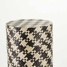 Black and Tan Palm Leaf Adult Cremation Urn with Biodegradable Woven Design - Funeral.com, Inc.