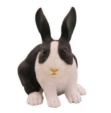 Black and White Alert Rabbit, Sitting Figurine Pet Cremation Urn - Funeral.com, Inc.