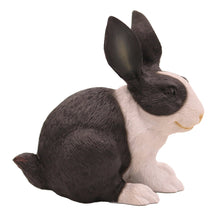 Black and White Alert Rabbit, Sitting Figurine Pet Cremation Urn - Funeral.com, Inc.