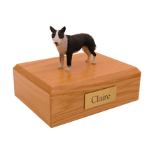 Black and White Bull Terrier, Standing Figurine Pet Cremation Urn - Funeral.com, Inc.