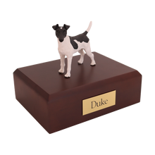 Black and White Fox Terrier, Standing Figurine Pet Cremation Urn - Funeral.com, Inc.