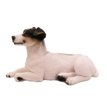 Black and White Jack Russell Terrier, Lying Down Figurine Pet Cremation Urn - Funeral.com, Inc.