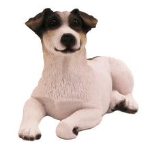 Black and White Jack Russell Terrier, Lying Down Figurine Pet Cremation Urn - Funeral.com, Inc.