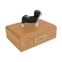 Black and White Shih Tzu, Puppycut Standing Figurine Pet Cremation Urn - Funeral.com, Inc.