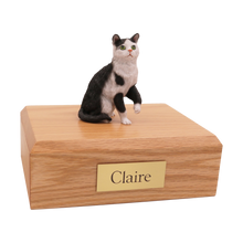 Black and White Shorthair Cat, Standing Figurine Pet Cremation Urn - Funeral.com, Inc.