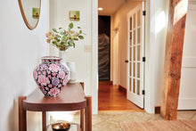 Black Cloisonné Adult Cremation Urn with Pink Floral Design - Funeral.com, Inc.