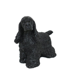 Black Cocker Spaniel, Standing Figurine Pet Cremation Urn - Funeral.com, Inc.