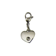 Black Enameled Heart Charm Pet Cremation Jewelry - Funeral.com, Inc.