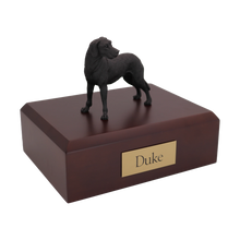 Black Great Dane, Ears Down Standing Figurine Pet Cremation Urn - Funeral.com, Inc.