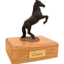 Black Horse, Rearing Figurine Pet Cremation Urn - Funeral.com, Inc.