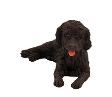 Black Labradoodle, Lying Down Figurine Pet Cremation Urn - Funeral.com, Inc.