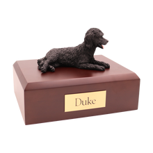 Black Labradoodle, Lying Down Figurine Pet Cremation Urn - Funeral.com, Inc.