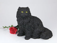 Black Longhair Cat Figurine Pet Urn - Funeral.com, Inc.