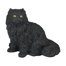 Black Longhair Cat Figurine Pet Urn - Funeral.com, Inc.