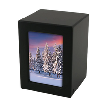 Black MDF Medium Photo Display Pet Cremation Urn - Funeral.com, Inc.